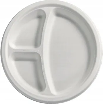 Talíř Talíř 3-dílný z cukrové třtiny 22,5 cm 50 Ks