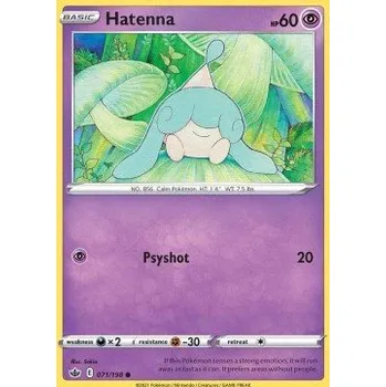 Sběratelská karetní hra Pokémon CRE 071/198 Hatenna - Chilling Reign Stav: Near Mint, Verze: REVERSE HOLO