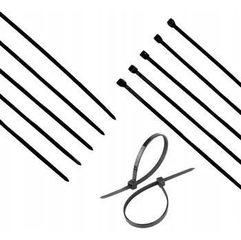 Stahovací páska Stahovací pásky nylonové NELSON černé 4,8x500 mm 100 ks stahovací pásky NOMI