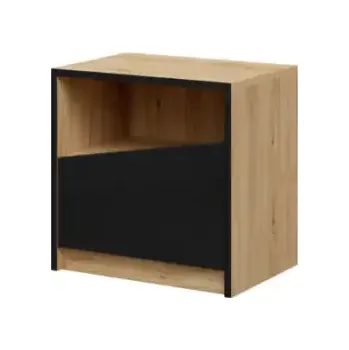 Ložnicová sestava Noční stolek Asim R7 P dub/černá - SLEVA 3% s kodem radost25