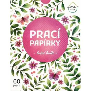 Prací prášek EcoHaus Prací papírky Luční kvítí 60 praní