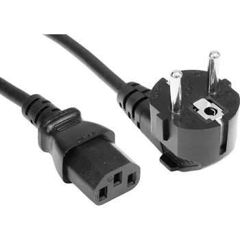 Napájecí kabel Napájecí k. 230VAC/10A - 3x 0,75mm, vidlice s konektor IEC-320-C14, černá, 1,5 m