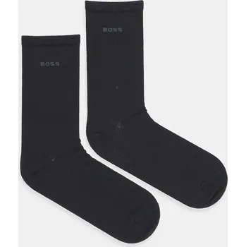 Pánské ponožky Ponožky BOSS 2P RS Uni Logo CC W 2-pack dámské, černá barva, 50543398 99X, vel. 35-38