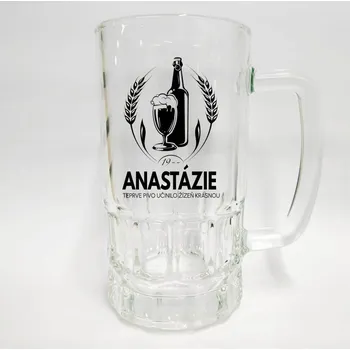Sklenice Skleněný půllitr se jménem Anastázie v1