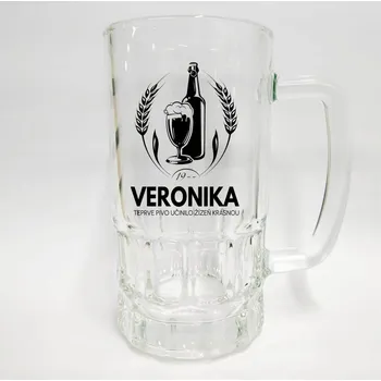 Sklenice Skleněný půllitr se jménem Veronika v1