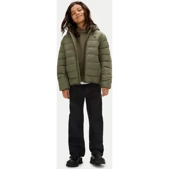 Pánská móda Calvin Klein Jeans Zimní bunda Inst Logo IB0IB02174 M Zelená Regular Fit 6Y