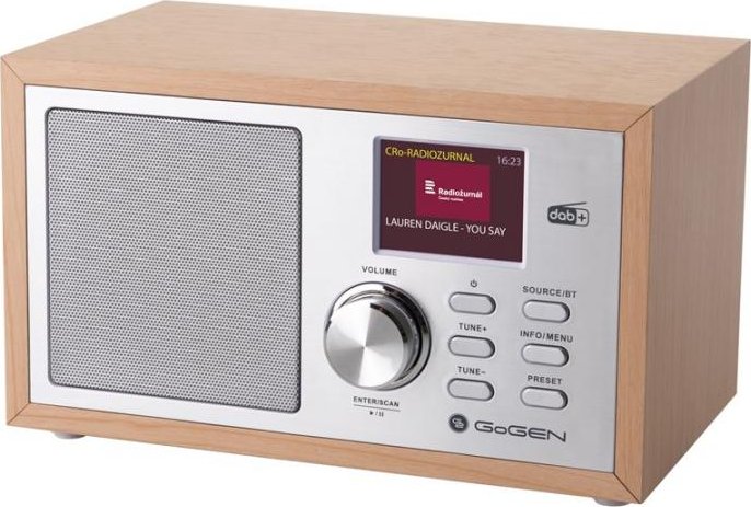 Rádio GoGEN DAB+ 620 BTCS světlé dřevo