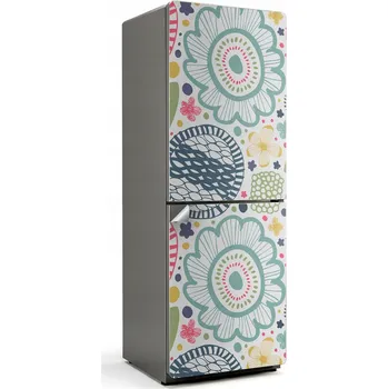 Fototapeta Dekorativní Samolepicí na květinovou a geometrickou ledničku