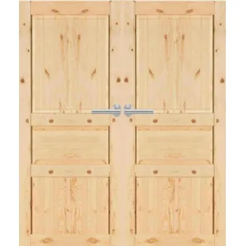 Interiérové dveře ArchoD Dvoukřídlé dřevěné dveře sukaté z borovice SK Country 8K