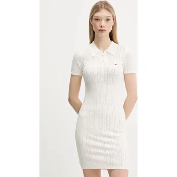 Dámské šaty Šaty Tommy Jeans DW0DW20874 béžová 01X, vel. L