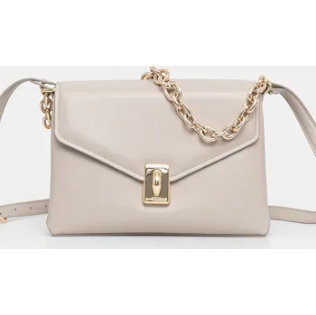 Kabelka Kožená kabelka Furla béžová barva, WB01448 BX3227 VAN00 WB01448.BX3227.VAN00 80X, vel. ONE SIZE