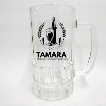 Sklenice Skleněný půllitr se jménem Tamara v1
