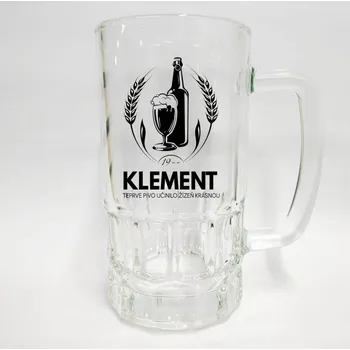 Sklenice Skleněný půllitr se jménem Klement v1