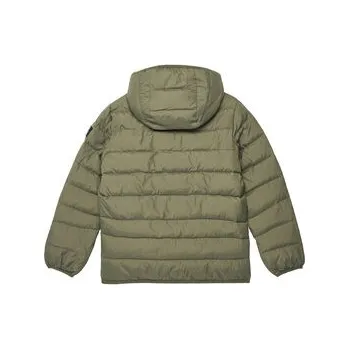 Calvin Klein Jeans Zimní bunda Inst Logo IB0IB02174 D Zelená Regular Fit 16Y