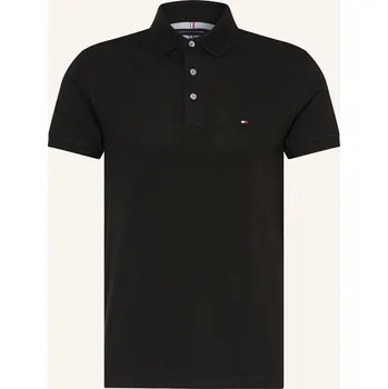 Pánská košile Tommy Hilfiger Pánská Polokošile Z Piké Slim Fit, černá, XXL