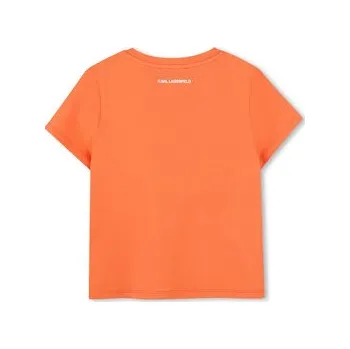 Pánské tričko Karl Lagerfeld Kids T-Shirt Z30492 S Oranžová Regular Fit 8Y