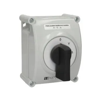 vypínač Vačkový přepínač 1-0-2 3P 63A v pouzdře