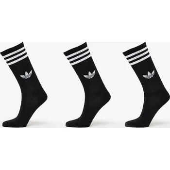Pánské ponožky Ponožky adidas 3-Stripes High Crew Socks 3-Pack Black/ Lucid Red/ Lucid Blue M