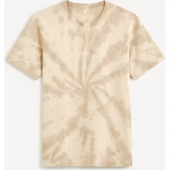 Celio Batikované tričko Deswirl 1128147 Béžová M