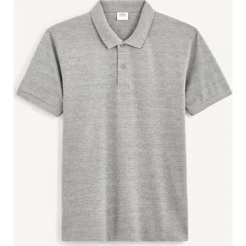 Pánské oblečení Celio Polo tričko pique Teone 1092776 Šedá S