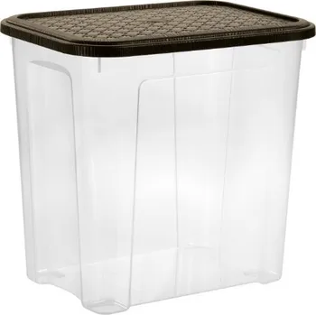 Zahradní úložný box Tontarelli Box ARIANNA 30L s víkem,transparent/hnědá 8034180A31 8034180A31