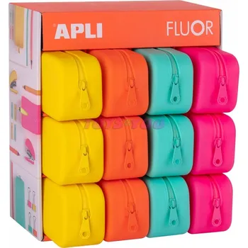 Penál APLI 16300 silikonový penál FLUO barevný mix