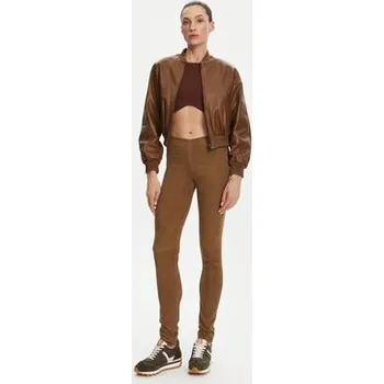 Pánské kalhoty Serge Pariente Kožené kalhoty Strechy Vs Hnědá Slim Fit XL