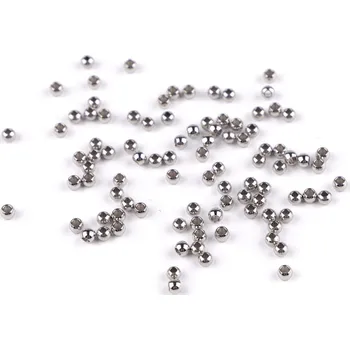 Korálek Korálky z nerezové oceli Ø3 mm, barva 1 platina