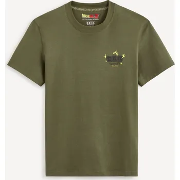 Pánské tričko Celio Tričko Dragon Ball Z 1121833 Khaki XXL