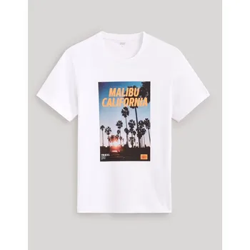 Pánské tričko Celio Tričko s potiskem 1132545 Bílá M