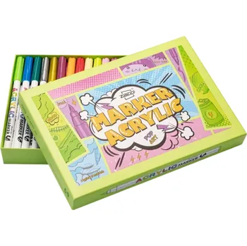 Sada 60 akrylových fixů a štětců na textil sklo keramiku kameny plátno Umělecké potřeby pro DIY dekorace ruční výrobu přání a malování