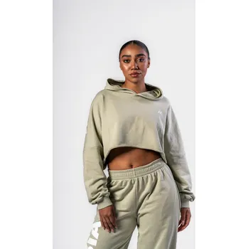 Dámská mikina NEBBIA Oversized mikina s kapucí OWN YOUR POWER světle zelená M/L