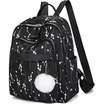 Dámský střední batůžek s bambulí Kočičky Černý 12L