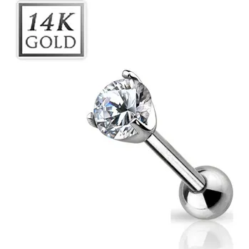 Piercing Šperky4U Zlatý cartilage piercing do ucha - ZL01213-03-WG