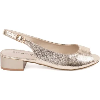 Dámské sandále Zlaté dámské sandály na nízkém podpatku, podpatek 4 cm GD-FL1402A-GO Velikost: 36