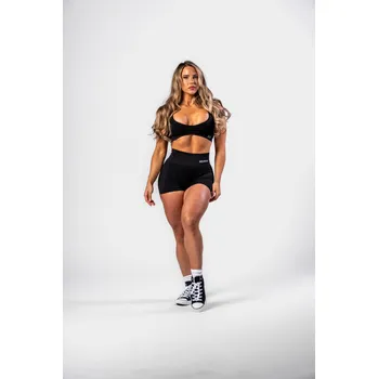 Dámské kraťasy NEBBIA Bezešvé push-up šortky s vysokým pasem TOTALLY SEAMLESS černé L