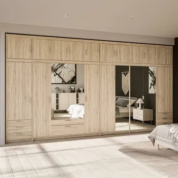 Šatní skříň Šatní skříň ELENA + nástavce | sestava 475,5 cm | dub sonoma
