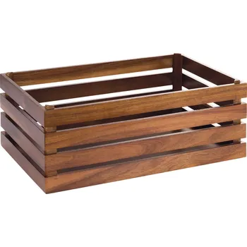 Úložný box APS Superbox Dřevěná bedýnka, GN 1/1, světlá hnědá, výška: 200 mm, délka: 555 mm