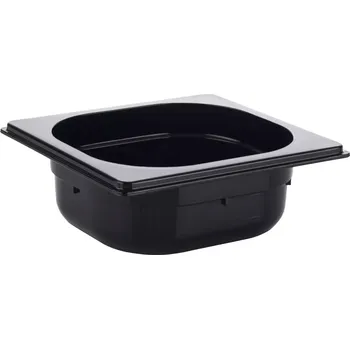 Dóza na potraviny APS GN-nádoba GN 1/6, objem: 1,00 litr, hloubka: 65 mm, černá