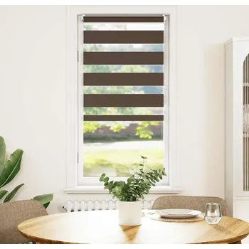 Roleta vidaXL Zebrová roleta 40,9 x 100 cm Šířka látky 36,7 cm [240184] Barva: Hnědá