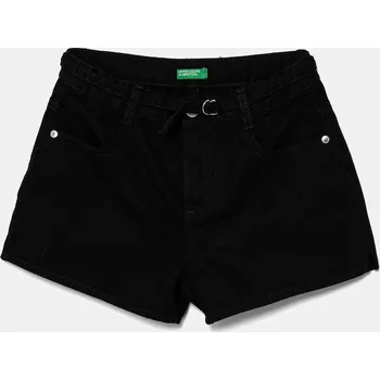 Dětské riflové kraťasy United Colors of Benetton 4PLRC903Z.G.Seasonal černá 99X, vel. 140