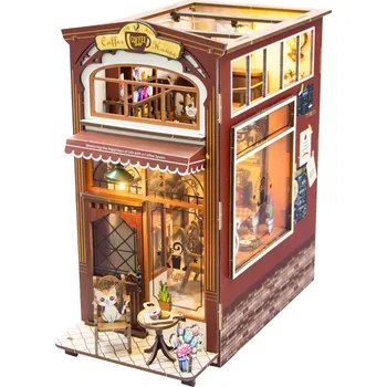 Výuková hračka 2Kids Toys 3D skládačka Zarážka na knihy Kavárna