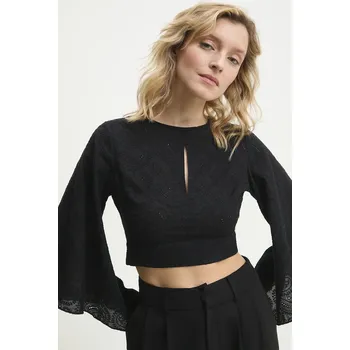 Dámská halenka Bavlněná halenka Answear.LAB dámská, černá barva, vzorovaná CK08131.fms 99X, vel. M