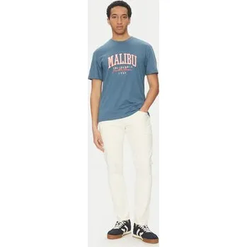 Pánské tričko Jack & Jones T-Shirt Detroit 12268441 Modrá Relaxed Fit S