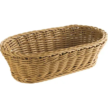 chlebník APS Profi Line Oválný koš na bagety, hnědý, výška: 80 mm, délka: 280 mm