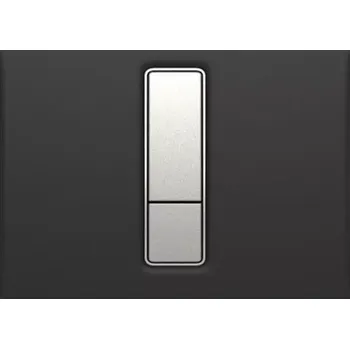 Splachovací tlačítko Ovládací tlačítko SANIT INEO BRIGHT Duroplast malé 202x145mm černá/matný chrom