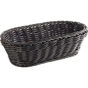 chlebník APS Profi Line Oválný koš na bagety, černý, výška: 80 mm, délka: 280 mm