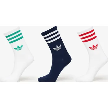 Pánské ponožky Ponožky adidas 3-Stripes Crew Socks 3-Pack White/ Black/ Black L
