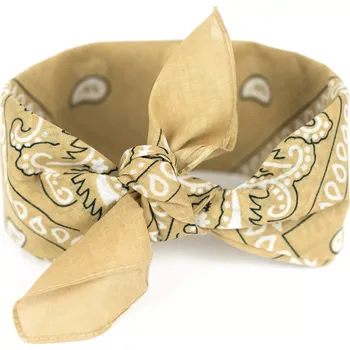 Šátek Bavlněný šátek Bandana 55 cm x 55 cm Béžový