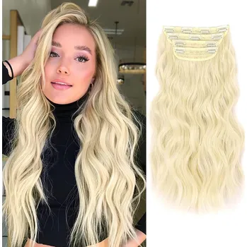 Příčesek Clip in prodloužení vlasů 4 ks - odstín 102